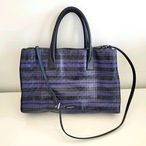 Coach Woven Leather Handbag